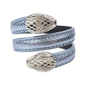 BVLGARI Blue Leather Charm Bracelet